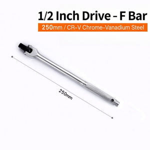 GripLynkey ✅1/2" Drive F-Rod Steering Handle Wrench | 10/18/24 Inch Flexible Extension Bar CR-V Heavy Duty Tool for Car/Motorcycle Repair