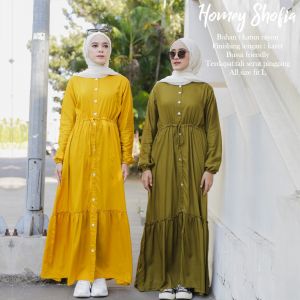 GAMIS WANITA HOMEY DRESS SHOFIA BAHAN KATUN RAYON PREMIUM