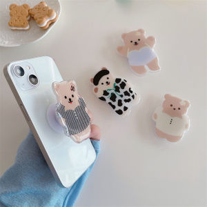 Zeallion 3D Cartoon Bear Stand Grip Mount Phone Holder Socket Fold Mobile Smartphones Pocket Desktop
