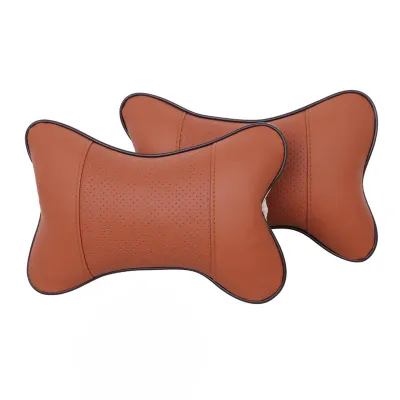 Kereta Kulit Kepala Pilot Cushion Neck Rest Pilot Duduk Bantal leher mobil motif sporty