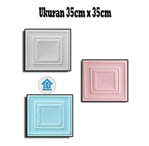 HT Wallpaper 3D Foam / Wall paper Dinding 3D Motif Foam Batik 4 Kotak More High Quality / Wallfoam 3D