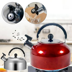 Stainless Steel Kettle Whistling Tea Pot Induction Safe Boiling Heatproof Handle Home Kitchen 3l 5l