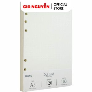 Ruột sổ còng Caro / Dot Grid KLONG 996 / 997 - Khổ A5 - 200 Trang