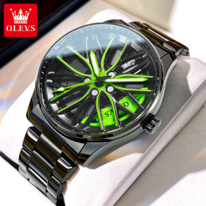 Watches For Men, Stainless Steel Band, Quartz Movement, Waterproof, Luminous, OLEVS 9937