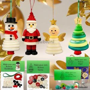[COD] Biubiuni Giáng Sinh Thủ Công Mỹ Nghệ Trang Trí Kit DIY Xmas Đầy Màu Sắc Nút Treo Đồ Trang Trí Cho Kỳ Nghỉ Nguồn Cung Cấp Bên Trang Trí Quà Tặng