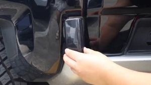 mv1 Front Bumper Fog Light Lamp Decoration Cover For Chevrolet Silverado 2022 2023 Up Exterior Accessories ABS Smoky Black M3Y9R