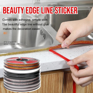 Beauty Edge Line Sticker Self-Adhesive Waterproof Decorative Sealant Mildew-Proof Gap Filling Strip Edge Tape Kitchen Bathroom