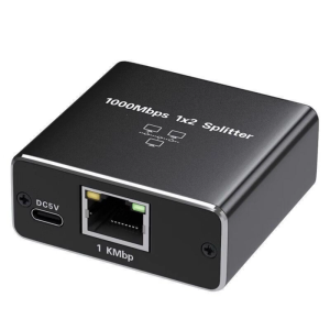 Compactly RJ45 Gigabit Networking Splitter Adapter with USB Power Cable for Easy Setups and Reliable Connection