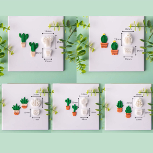 Nhựa đất sét cắt Mặt dây chuyền khuôn cắt gốm mịn cắt khuôn mẫu xương rồng hình nhựa khuôn cắt làm bằng tay