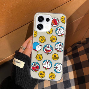 Phone case for OPPO Reno16 F 5G Reno16pro Cute Doraemon Cartoon Pattern Transparent Soft Silicone Casing for Oppo Reno16F Phone Cover