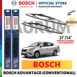 Bosch Advantage Wiper blade set for Nissan Almera 2015-Present (21/14) 2pcs