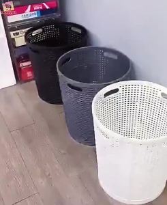 Laundry Basket/Plastic Laundry Basket/Dirty Clothes Basket/Bathroom Dirty Basket/60L Large Capacity
