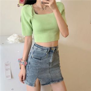 KOKO - Kaos Lengan Pendek Kerah Persegi Korea Style 2024