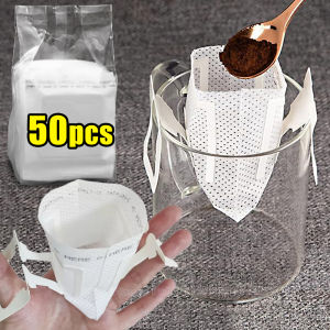 Thicken Coffee Filter Paper Bags Disposable Drip Coffee Tea Filters Bag with Handle Hanging Ear Portable Americano Accessories