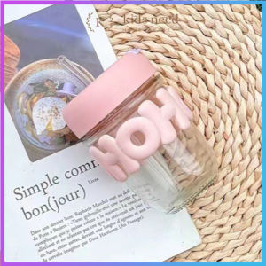 Tumblr Gelas Minum Kaca HOHO Tumbler Kaca Aesthetic Cup Kaca Simple Elegan Cangkir Kaca Coffe