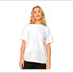 Womens 100% Cotton T-Shirt with Crewneck and Short Sleeves - Top Womenswear