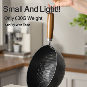 Mini multifunctional small flat bottom iron supplement healthy stir fry pan