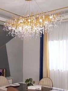 IGDL Mewah baru LED Crystal Chandelier siling moden Hanging lampu luster untuk ruang tamu ruang makan lampu loket Ho Hall Decor Chandelier