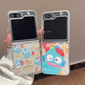 Clownfish Epoxy Glitter Powder Three Stars zflip5 Generation 6 Generation 7 Compatible with Samsung Galaxy Z Flip7 Shockproof Case for Samsung Galaxy Z Flip5 New style simple Samsung phone case Galaxy Z Flip6 Creative and High-end Feel