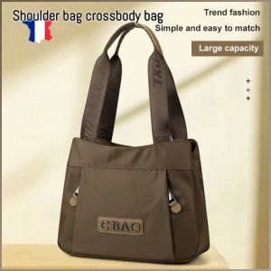 Large Waterproof Bag Portable Leisure Student Bag Easy to Organize Household Solid Color Commuter