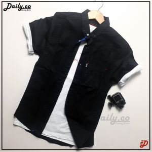 [DAILYCO STORE] Kemeja Polos Pria Premium Lengan Pendek Bisa Untuk Kerja | Kemeja Lengan Pendek | Kemeja Cowok Casual | Kemeja Pria Slimfit Kotak-kotak | Kemeja Regular | Kemeja Kerja | Kemeja Distro | Kemeja Kualitas Impor | Kemeja XHUGOBLESS KS009