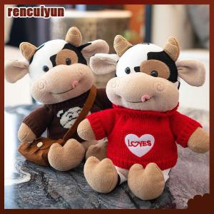 rencuiyun Cute Cow Plush Toy Rag Doll For Girlfriend Childrens Toys Gifts Plush Toys Pillow Plushie Stuffed Animal Dolls