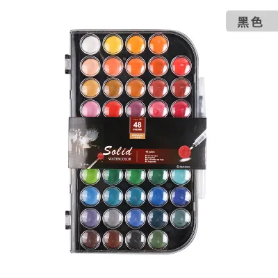 Rex TT Giorgione 48 color solid watercolor gouache paint set wholesale childrens beginner powder powder plastic box paints