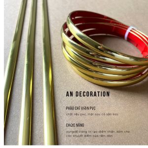 chỉ nhựa trang trí chỉ viền dán tường trang trí mặt sau có sẵn keo