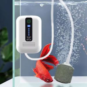CUTE ELVES Ultra Silent Aquarium Air Pump Long Battery Life USB Charging Portable Oxygen Aerator Fishing Accessories Power Off Self Starting Fishing Oxygen Pump Outdoor