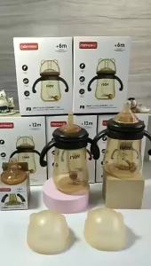 Baby Feeding Bottle Anti Drop Imitation Breast Milk Newborn Large Capacity 300ml Anti-Colic