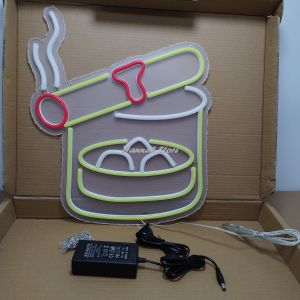 ป้ายไฟร้าน ป้ายไฟนีออน ป้ายไฟวิ่ง บุหรี่และแอลกอฮอล์ ป้ายไฟสำรับตกแต่งหน้าร้าน ขนาด 48 x 40 x 1.5 cm