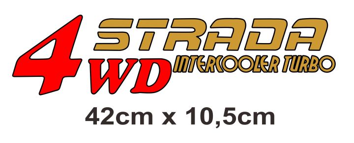 Sticker 4wd strada intercooler turbo 2 pcs