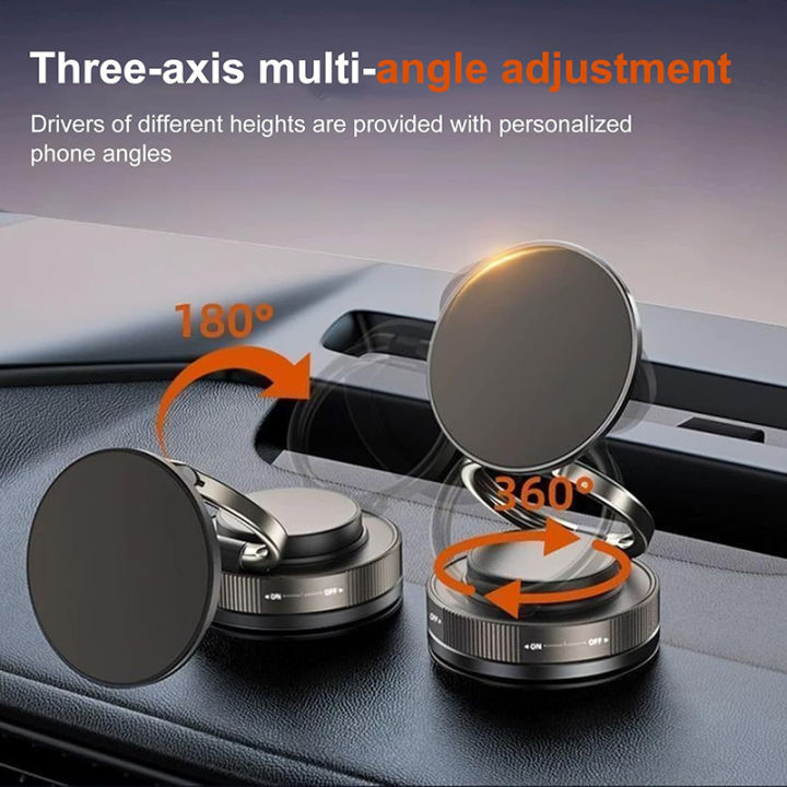 🇸🇬[Ready Stock] Magnetic Vacuum Phone Holder Suction Cup Magsafe Car ...