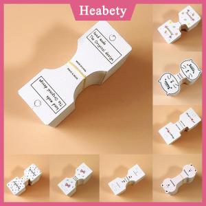 Heabety 50Pcs Trắng Gấp Bìa Dành Cho Người Lớn Trẻ Em Của Tóc Clip Bìa Tóc Sợi Dây Thừng Thẻ Tóc Trang Trí Mũ Vật Liệu Đóng Gói