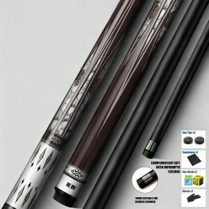 คิวพูล INVUI CR03 แบบ 1/2 หัวเรียว 10mm ด้ามไฟเบอร์กลาส - เทคโนโลยีขั้นสูง ออกแบบสำหรับจีน 8-Ball โดยเฉพาะ ความยาว 147 ซม.