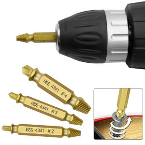 【Local Warehouse】6pcs/Set Damaged Screw Extractor Speed Out Drill Bits Tool Double Side Durable Broken Bolt Remover Screw High Strength Accessories Screw-Remover