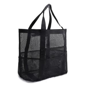 Mesh Beach Bag for Family Toys and Vacation Essentials Multifunctional Large Beach Bags with Pocket Waterproof Handbag