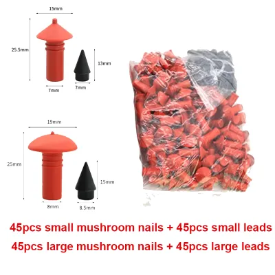 180 Pcs Universal Tubles Tubless Gun Rubber tubles Murah Berbentuk Jamur Tubeless Perbaikan Ban Sisipan Soket Colokan 7 Mm 8 Mm Perbaikan Ban Peluru Karet untuk Mobil