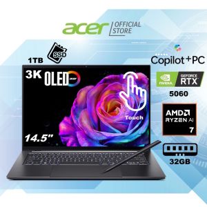 [$300 OFF] [RTX™ 5060 & Ryzen 7 AI 350] Acer Swift X | SFX14-61G-R9TN 14.5" 3K OLED Touch Display Laptop | 32GB RAM | UP TO 2TB