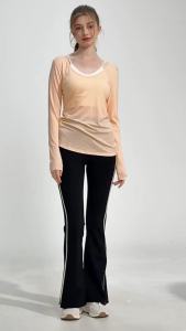 Shipped from China [BIN] Yoga Pants Flared Pants Women High Waist Hip Lift Fitness Pants Outdoor Running Training Sports Pants Slightly Flared Tight Pants Outdoor Wear