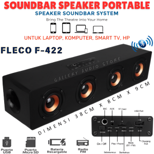 Speaker Aktif FLECO F-422 Speaker Bluetooth Full Bass Bisa (Bluetooth/PC/Laptop/TV) |  Gallery Audio
