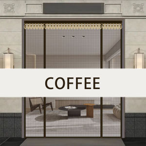 การปิดอัตโนมัติแมลงแมลงวันยุงตาข่ายม่านตาข่ายฉากบังประตูมองไม่เห็นขนาดใหญ่ขนาดกำหนดเองได้สำหรับห้องนั่งเล่นในที่ร่มห้องครัว