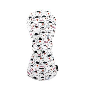 SERAPHYXO Puppy Pattern Golf Club Head Cover Cartoon Printed PU Leather Golf Club Protector Durable Iron Covers Golf Wood Headcover Mallet Putter