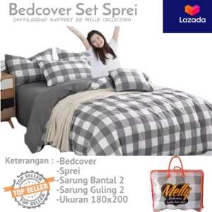 Terbatas - ( Gratis Ongkir ) Bed Caver Full Set Seprei Ukuran 200x200 /180x200 /160x200 /Tinggi 30cm