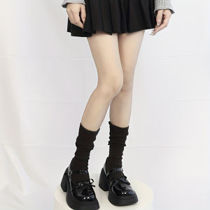 TookDee ถุงเท้ายาวถึงเข่าของผู้หญิง ผ้าถัก ยืดหยุ่นดี ถุงเท้าผ้าฝ้ายแฟชั่นสตรีขายดี Ankle Socks