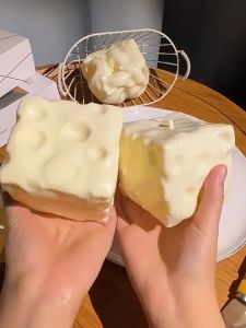 Giant Cheese Squishy Toy Shapeable Creamy Super Smooth Slow Rising Stress Relief Alat Melegakan Tekanan