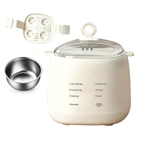 Mini Multifunctional Egg Cooker with 4-Egg Capacity and 6 Cooking Functions for Breakfast Preparation