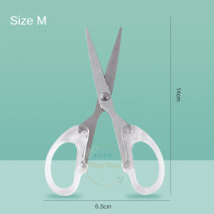 Kéo Cắt Giấy Cán Cầm Trong Suốt Kiểu Dáng Xinh Xắn Tiện Dụng