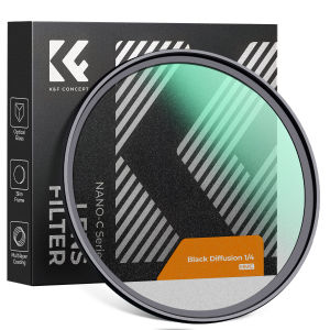 K&F CONCEPT Nano-C-Series 1/4 1/8 Black Mist Diffusion Filter 49mm-82mm Mist Dreamy Cinematic Effect for Camera Lens Video/Vlog/Portrait Photography 52 55 58 62 67 72 77 82mm