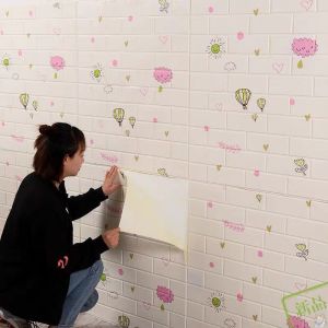 วอลเปอร์ 3D รวมทุกขนาด 3 มิติ DIY กันน้ำ 2-3มม ลายอิฐ 3 มิติ วอลเปเปอร์ สติกเกอร์